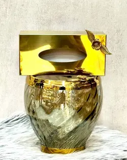 ست سطل و جای دستمال طرح گوزن