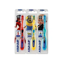 مسواک کودک بالای 4 سال قابدار نرم آل وایت