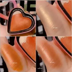 رژگونه وهایلایترطرح قلبی جعبه فلزی