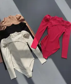 بادی آستین پفی چشم گربه ای - 3727 - تولیدی دوخت لند