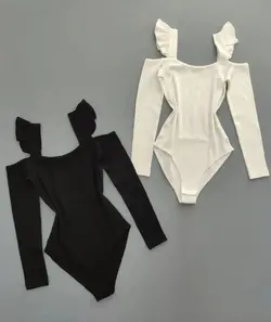 خرید عمده بادی آستین دکلته بند چین دار + قیمت - تولیدی دوخت لند