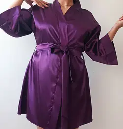 روبدوشامبر ساتن lx رنگ بنفش - تولیدی دوخت لند