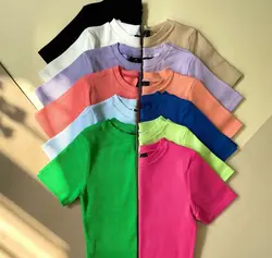 کراپ آستین کوتاه - 3747 - تولیدی دوخت لند