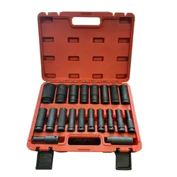 جعبه بکس 20 پارچه بلند درایو 1/2 فشار قوی 8 تا 32 (JNTRD) - ابزار حامد