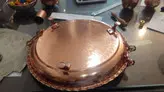 سینی دایره سایز 3.قطر 31 سانت.سه پایه گوشواره دار طرحدار