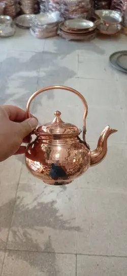 قوری مسی دسته برنجی.نانوشده