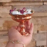 بستنی خوری مسی سایز 2 .6 عددی ارتفاع 10 دهانه 8.5