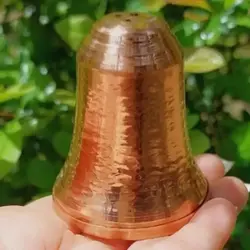 نمکدان مسی چکشی مخروطی سایز 2