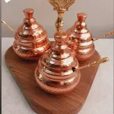جا ادویه و جامربایی 3 تایی همراه استند چوبی ارتفاع 10.5 دهانه 5.5 سانت مناسب شکرریز. جادویه .جا مربایی