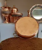 ماهی تابه مسی دسته برنجی سایز 3،قطر 23،ارتفاع 4