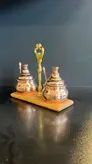 جادویه مسی و مرباخوری خوری 2 تایی مسی همراه استند و بسته بندی