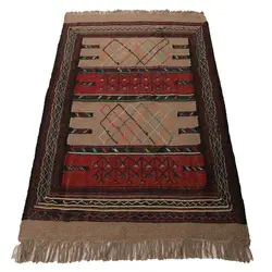 گلیم دستبافت مدل سفره کردی کد 4010972