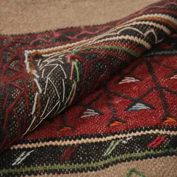 گلیم دستبافت مدل سفره کردی کد 4010972
