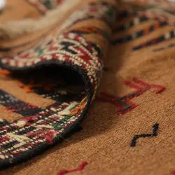 گلیم دستبافت نیم متری مدل سفره کردی کد 4010896