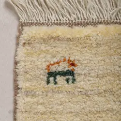 گبه دستباف نیم متری طرح مربع کد 4010839