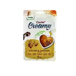 بستنی گربه، 10 گرمی، با طعم مرغ و خاویار، برند دنتالایت بسته 5 عددی