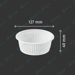 سطل 400cc درب دار گیاهی آملون - بسته 25 عدد