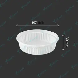 سطل 200cc درب دار گیاهی آملون - بسته 25 عدد