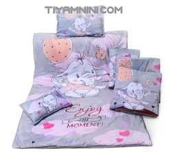 سرویس روتختی کودک طرح فیل بادکنکی دوبل مخمل استرچ کد104