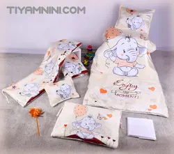 سرویس روتختی کودک طرح فیل بادکنکی دوبل مخمل استرچ کد104