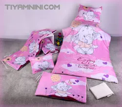 سرویس روتختی کودک طرح فیل بادکنکی دوبل مخمل استرچ کد104