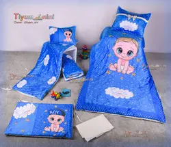 سرویس دورتختی کودک طرح بچه رئیس دوبل مخمل استرچ کد100