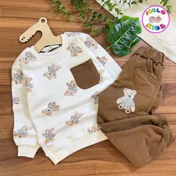 ست بلوز و شلوار راحتی طرح خرس تدی