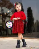 پیراهن دو تیکه دورس پنبه توکرک با دامن کشمیر