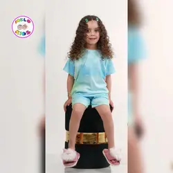 ست تیشرت شورتک راحتی طرح ساده آبرنگی