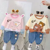 ست بلوز شلوار اورجینال بیرون پوش طرح !GO کد 497