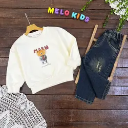 بلوز تک دورس وارداتی برند Hone Baby طرح خرس Marn کد 521