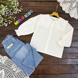 شومیز یقه ب ب دخترانه وارداتی و خارجی برند اورجینال کد 576