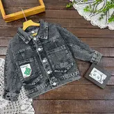 کت جین تک ذغالی وارداتی طرح موتورسیکلت کد 577