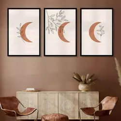 تابلو دکوراتیو طرح ماه کد AS4037 | چاپ از ما