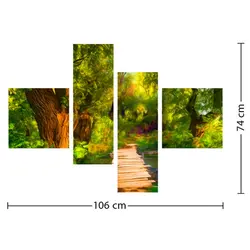 تابلو دیواری 4 تکه کد TA0304 | چاپ از ما