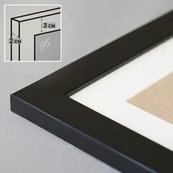 قاب عکس پاسپارتو 3 سانت تخت مشکی | چاپ از ما