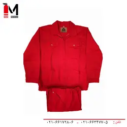 لباس کار (کاپشن شلوار) کتان جوشکاری آرگون قرمز