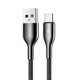 کابل 1 متر شارژر و دیتا REMAX تایپ سی / فست / ضخیم و مقاوم / درگاه پوششی دو طرفه / تک پک جعبه ای / گارانتی 3 ماه