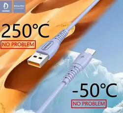 کابل 1 متر شارژر و دیتا DENMEN D07V میکرو اندرویدی / جنس PVC و بسیار مقاوم / FAST CHARGING 2.4A / درگاه پوششی / تک پک جعبه ای - رنگ: آبی