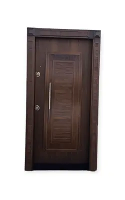 درب ضد سرقت روکش گردو برجسته لوکس کد 4036