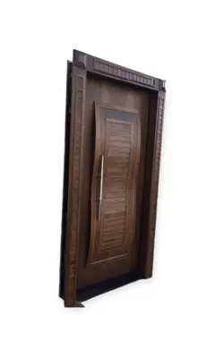 درب ضد سرقت روکش گردو برجسته لوکس کد 4036