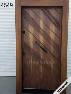 درب ضد سرقت | روکش گردو | CNC | کد 4549