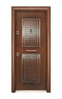 درب ضد سرقت | روکش گردو | برجسته اکونومی | کد 4016