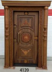 درب ضدسرقت | روکش گردو | برجسته | لوکس | کد 4139