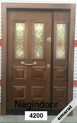 درب ضدسرقت 1/5لنگه روکش گردو