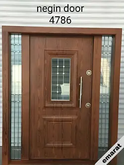 درب ضد سرقت | روکش MDF - فلز | شیشه خور | کد 4786