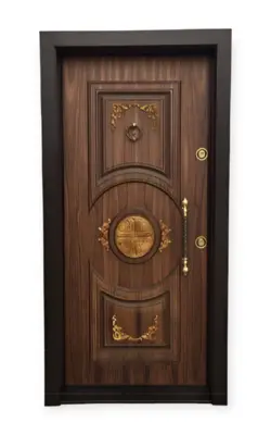 درب ضد سرقت | روکش گردو | برجسته لوکس | کد 4082