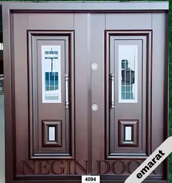 درب ضد سرقت | دو لنگه | رویه راش | برجسته اکونومی | کد 4094