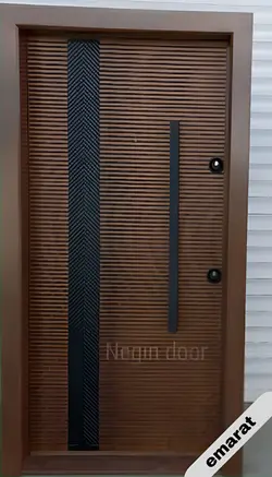 درب ضد سرقت | رویه گردو | CNC | کد 4422