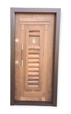 درب ضد سرقت | روکش گردو | برجسته اکونومی | کد 4051